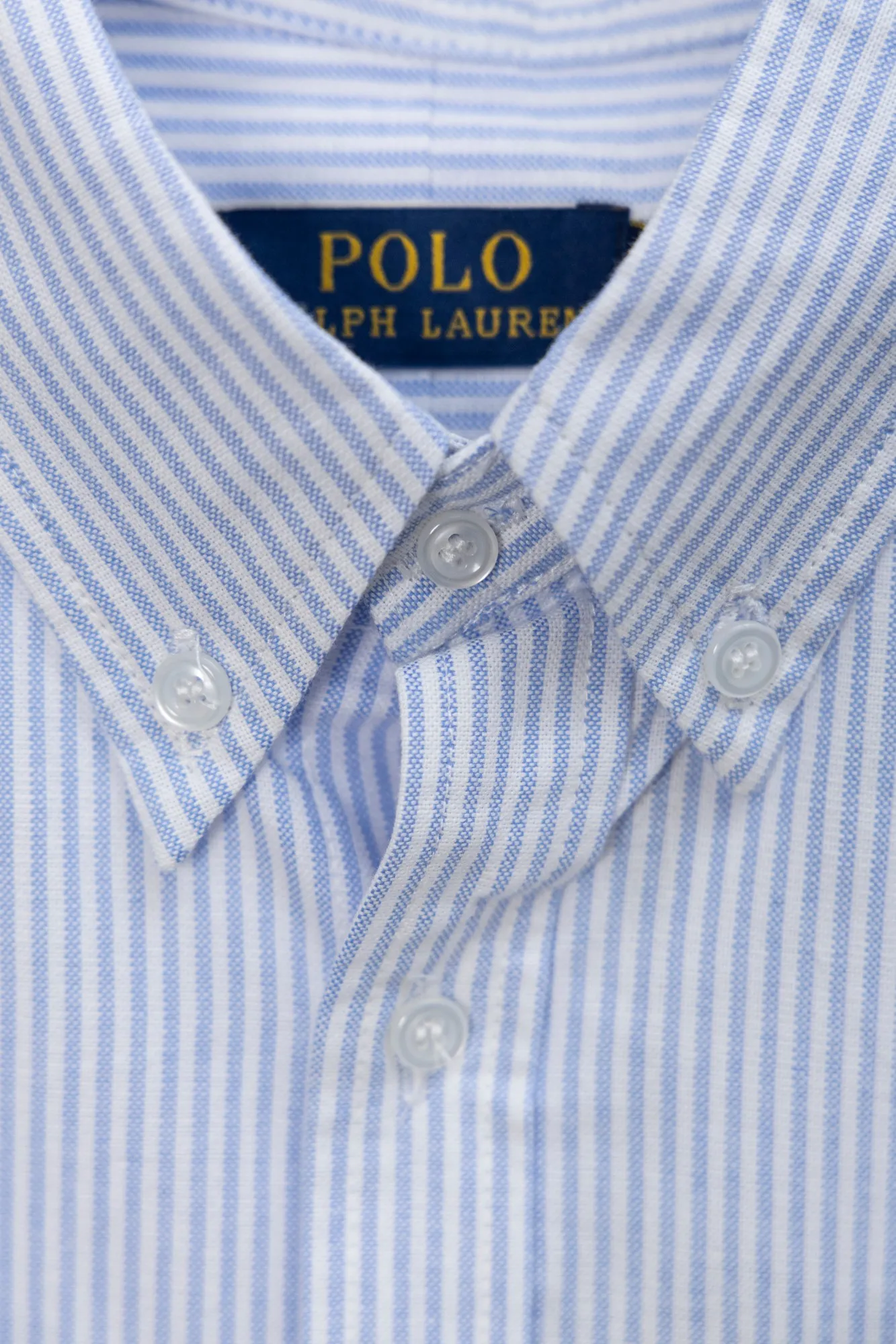 P230 Style number: JZ007 Rah Lauren striped small logo logo embroidered shirt, same style for men and women, complete with three labels, full set of packaging, official website details consistent, original pure cotton Oxford fabric material, ready-to-wear wash, skin-friendly and comfortable, classic and versatile, suitable for business and leisure, collar buttons, differentiated currency, all fabric accessories are original benchmarking, the details and craftsmanship are very good, color: gray blue, size: S M L XL